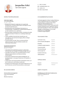 Lebenslauf-Vorlage für Call-Center-Agent*in #1