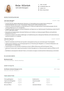 Lebenslauf-Vorlage für Call-Center-Manager*in #3