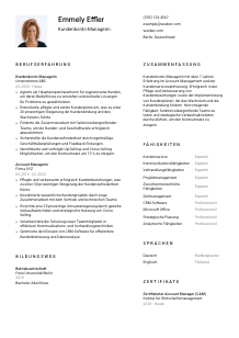Lebenslauf-Vorlage für Kund*innenkonto-Manager*in #1