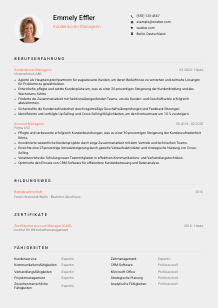Lebenslauf-Vorlage für Kund*innenkonto-Manager*in #3