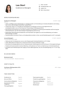 Lebenslauf-Muster für Kundenservice-Manager*in