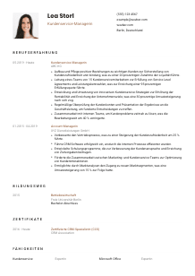 Lebenslauf-Vorlage für Kundenservice-Manager*in #1
