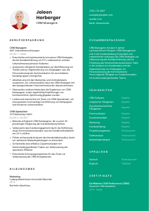 Lebenslauf-Vorlage für CRM-Manager*in #2