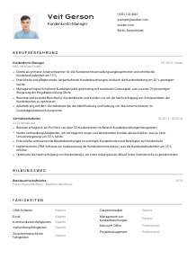 Lebenslauf-Vorlage für Kundenkonto-Manager*in #2