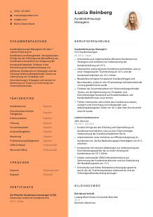 Lebenslauf-Vorlage für Kundenbetreuungs-Manager*in #3