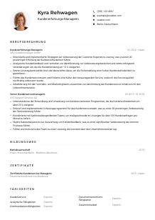 Lebenslauf-Muster für Kundenerfahrungs-Manager*in