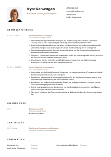 Lebenslauf-Vorlage für Kundenerfahrungs-Manager*in #1