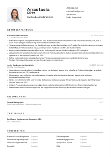 Lebenslauf-Vorlage für Kundendienstmitarbeiter*in #2