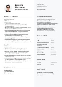 Lebenslauf-Vorlage für Kundendienst-Manager*in #2