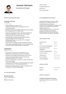 Lebenslauf-Vorlage für Kundendienst-Manager*in #1