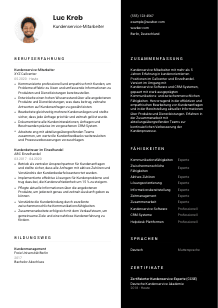 Lebenslauf-Vorlage für Kundenservice-Mitarbeiter*in #3
