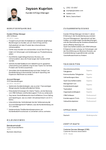 Lebenslauf-Vorlage für Kunden-Erfolgs-Manager*in #2