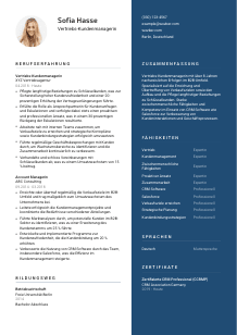 Lebenslauf-Vorlage für Vertriebs-Kundenmanager*in #2