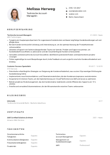 Lebenslauf-Muster für Technische*r Account-Manager*in