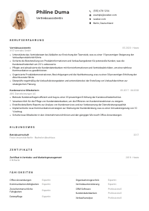 Lebenslauf-Muster für Vertriebsassistent*in