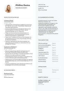 Lebenslauf-Vorlage für Vertriebsassistent*in #2