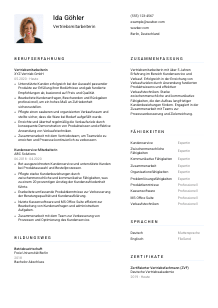 Lebenslauf-Vorlage für Vertriebsmitarbeiter*in #1
