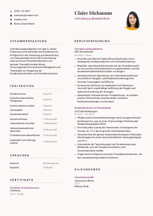 Lebenslauf-Vorlage für Vertriebssachbearbeiter*in #3
