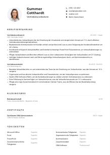 Lebenslauf-Muster für Vertriebskoordinator*in