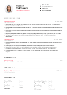 Lebenslauf-Vorlage für Vertriebskoordinator*in #1