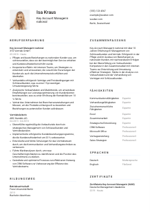 Lebenslauf-Vorlage für Key Account Manager*in national #1