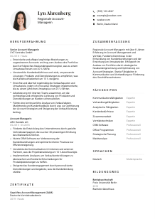 Lebenslauf-Vorlage für Regionaler Account-Manager*in #1