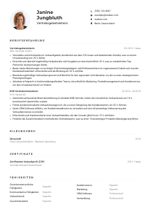 Lebenslauf-Muster für Vertriebsgebietsleiter*in