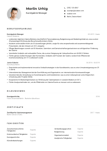 Lebenslauf-Muster für Kunstgalerie-Manager*in