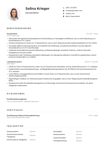 Lebenslauf-Muster für Kassenleiter*in