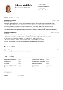 Lebenslauf-Muster für Kundenservice Kassierer*in