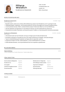 Lebenslauf-Vorlage für Kundenservice Kassierer*in #2