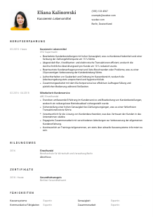 Lebenslauf-Vorlage für Kassierer*in Lebensmittel #1