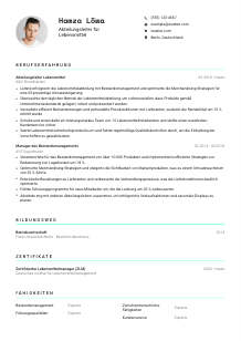 Lebenslauf-Vorlage für Abteilungsleiter*in Lebensmittel #3