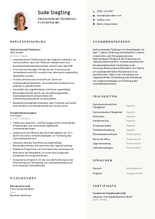 Lebenslauf-Vorlage für Stellvertretende*r Filialleiter*in im Einzelhandel #2