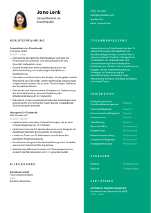 Lebenslauf-Vorlage für Gesamtleitung im Einzelhandel #2
