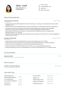 Lebenslauf-Vorlage für Gesamtleitung im Einzelhandel #3