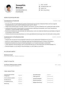 Lebenslauf-Muster für Vertriebsleiter*in im Einzelhandel