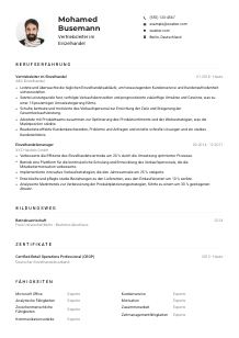 Lebenslauf-Muster für Vertriebsleiter*in Einzelhandel