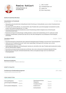 Lebenslauf-Vorlage für Verkaufsleiter*in im Einzelhandel #3