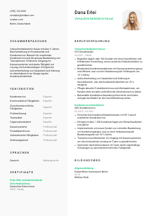 Lebenslauf-Vorlage für Verkaufsmitarbeiter*in Kasse #2