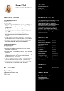 Lebenslauf-Vorlage für Verkaufsmitarbeiter*in Kasse #3