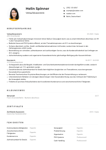 Lebenslauf-Muster für Verkaufskassierer*in
