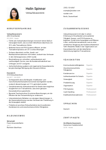 Lebenslauf-Vorlage für Verkaufskassierer*in #1