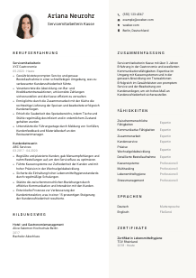 Lebenslauf-Vorlage für Servicemitarbeiter*in Kasse #2