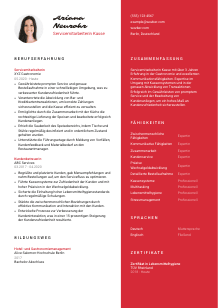Lebenslauf-Vorlage für Servicemitarbeiter*in Kasse #3