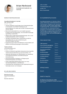 Lebenslauf-Vorlage für Innendienstmitarbeiter*in im Vertrieb #2