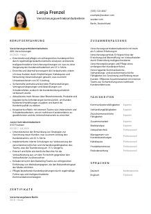 Lebenslauf-Vorlage für Versicherungsvertriebsmitarbeiter*in #1