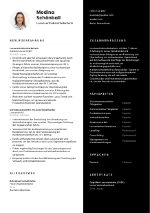 Lebenslauf-Vorlage für Luxusvertriebsmitarbeiter*in #3