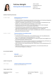 Lebenslauf-Vorlage für Medizingerätevertriebsmitarbeiter*in #1