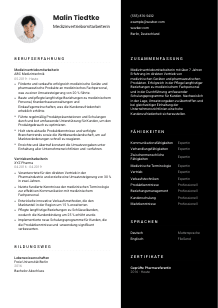 Lebenslauf-Vorlage für Medizinvertriebsmitarbeiter*in #3